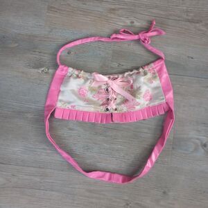 Vintage Floral Faux Leather Rave Corset Bralette